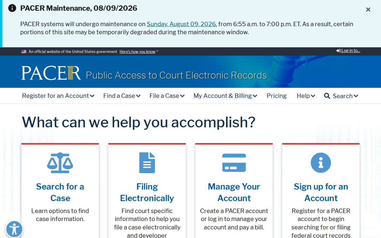 PACER federal court record access for cases involving Jeff Davis County