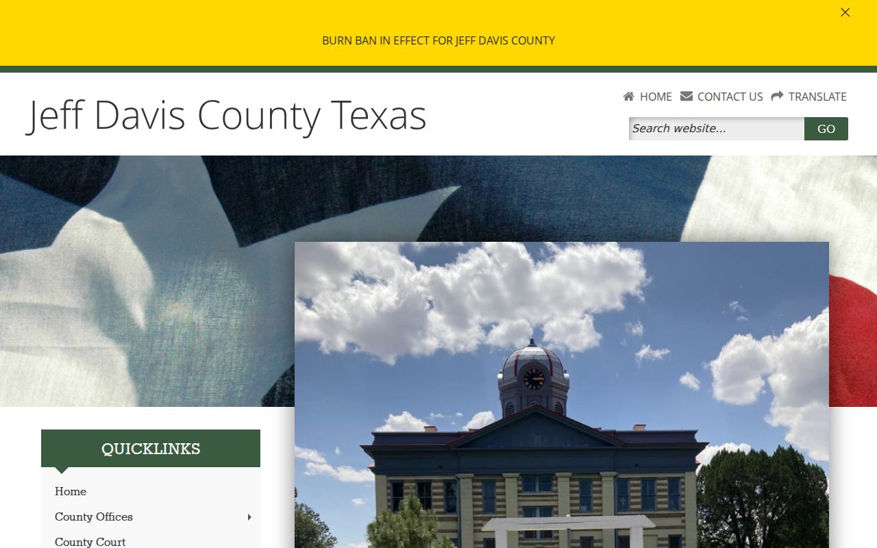 Jeff Davis County criminal records courthouse homepage