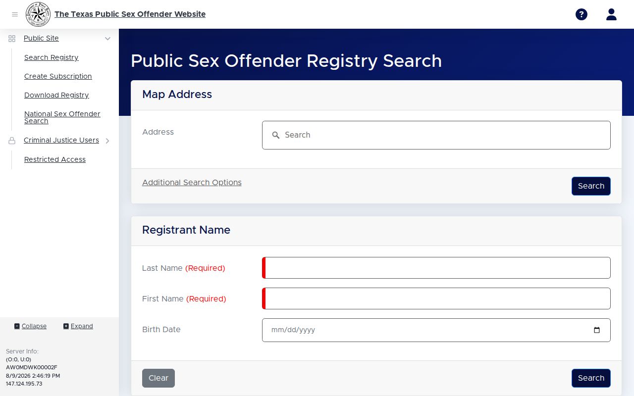 Jeff Davis County sex offender check on the Texas registry search