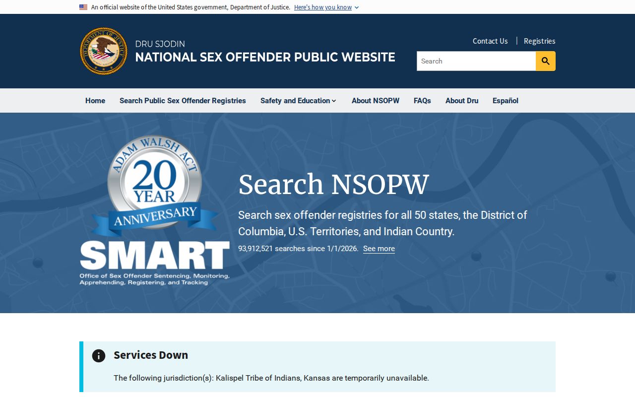National source for a cross-state Jeff Davis County sex offender check