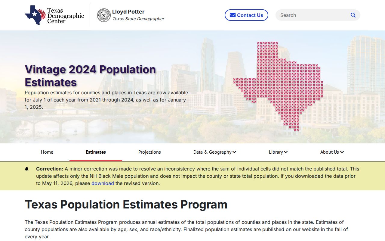 Texas population source for Valentine criminal history context